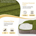 Non-Slip Chair Cushions for Dining Chairs Set of 4 Thick Kitchen Chair Pads Dining Room Seat Cushion with Ties 16" x 16" x 4" Olive Green