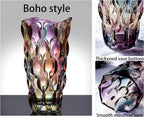 CEMABT Glass Vases for Flowers，Thickened 3.4 lb Morden vases for Tables Centerpieces, vase for Home Decor, Crystal,Colorful and Clear Rose Large Vases Christmas Day Gifts(Heavy Duty)