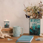 Steel Mill & Co. Ceramic Book-Shaped Vase, The Odyssey | Large Decorative Vase for Book Lovers, Vintage Inspired Bookshelf Decor, Unique, Novelty Ceramics