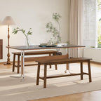 HOOBRO 39.3'' Bamboo Dining Bench, Farmhouse Kitchen Table Bench, Kitchen & Living Room Furniture, Easy to Assemble, Sturdy and Stable, Mocha MA03CD01G2