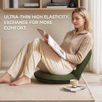 Foldable Floor Chair with Back Support, Tatami Style Floor Lounger for Bedroom, Bay Window, Balcony, Living Room, or Bedside – Single Seat with Backrest Cushion