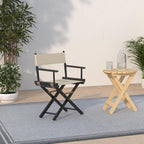 Casual Home 18" Director's Chair Black Frame with Wheat Canvas