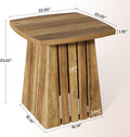 Tribesigns Small Side Table, Brown Farmhouse End Table for Living Room, 22" Compact Nightstand with Sturdy Top for Bedroom