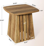 Tribesigns Small Side Table, Brown Farmhouse End Table for Living Room, 22" Compact Nightstand with Sturdy Top for Bedroom