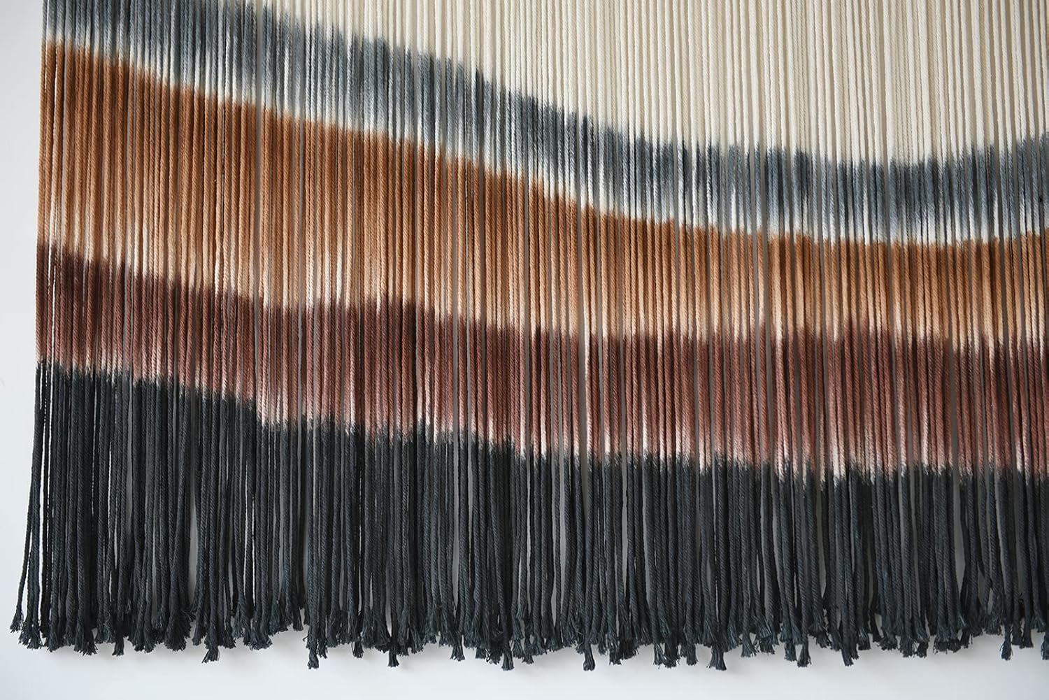Flber Macrame Wall Hanging Macrame Wall Decor Large-Scale Tie-Dye Tapestry Living Home Room Wall Decor 57" Wx 35" L