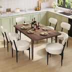 Welzona Upholstered Dining Chairs Set of 4, PU Leather Dining Room Chairs with Sturdy Metal Legs, Kitchen Chairs for Dining Room/Kitchen/Restaurant/Hotel, Modern Style, White