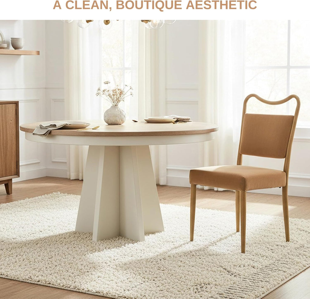 Velvet Dining Chairs Set of 2, Upholstered Dining Chairs with Wood Grained Metal Frame, Mid Century Modern Velvet Chairs for Dining Room, Kitchen and Restaurant,Velvet Brown