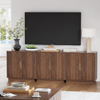 FORTUNETEC Sideboard Buffet Cabinet with Storage, Mid Century Modern Accent Cabinet with Arched Doors, Modular Media Console, Minimalist Credenza for Living Room Kitchen Dining Room Entryway, Walnut