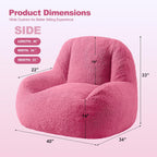 Homguava Bean Bag Chairs for Adults,Giant Beanbag Couch Adult Bean Bag Chair with Filler Included,Modern Lazy Sofa Comfy Chair for Living Room(Pink)