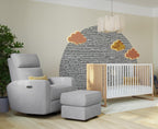 Nurture& Gliding Ottoman - Premium Ottoman Footrest for Nursery or Living Room, Features Premium, Stain-Resistant Performance Fabric in a Sleek, Smooth Glide Design. (Gray)