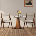 Folding Dining Chairs Set of 2, Upholstered Kitchen Chair with Padded Seat & Backrest, Modern Side-Chair with Wood Legs for Home Office Living Room,No Assembly Needed,Cream Taupe+ Walnut
