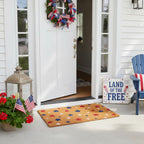 Patriotic Door Mat 4th of July Star Doormat Independence Day Welcome Doormats National Day Front Door Rugs for Entrance Porch Outdoors Decor 17" x 29"