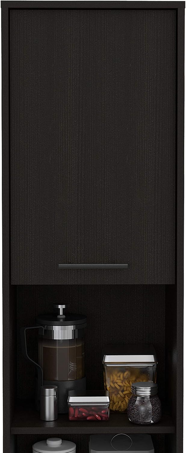 2-Door Pantry Cabinet,with Two 2-Cabinet Spaces and Two Open Shelves,Buffet Kitchen Sideboard for Kitchen,Dining Room