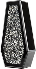 SHYFOY Black Flower Vase Crushed Diamond Glass Vase Large Mirrored Crystal Vases for Centerpieces Tall Floor Vases for Dried and Artificial Flowers Home Decor, Can’t Hold Water