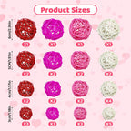 Valentine's Day Rattan Balls 36pcs&Valentines Day vase Filler&Valentine Bowl Filler&Decorative Balls for Bowls Decoration for Home Decoration Valentine's Day Decoration