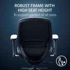 Razer Fujin Mesh Ergonomic Gaming Chair: Ultra-Durable & Breathable - 130 Degree Recline - Adjustable Lumbar Support - 3D Padded Armrests - Premium Frame - Sturdy Build