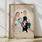 NudoHome Personalized Custom Faceless Portrait – Hand-Drawn Illustration from Your Photo | Gift for Mother’s Day, Father’s Day, Christmas, Birthdays, and Special Occasions, gift