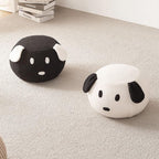 Footstool Animal Footstools Step Stool Kids Stool Upholstered Ottoman Bench Animal Footrest Seat Soft Padded Cushion Suitable for Home, Black Dog