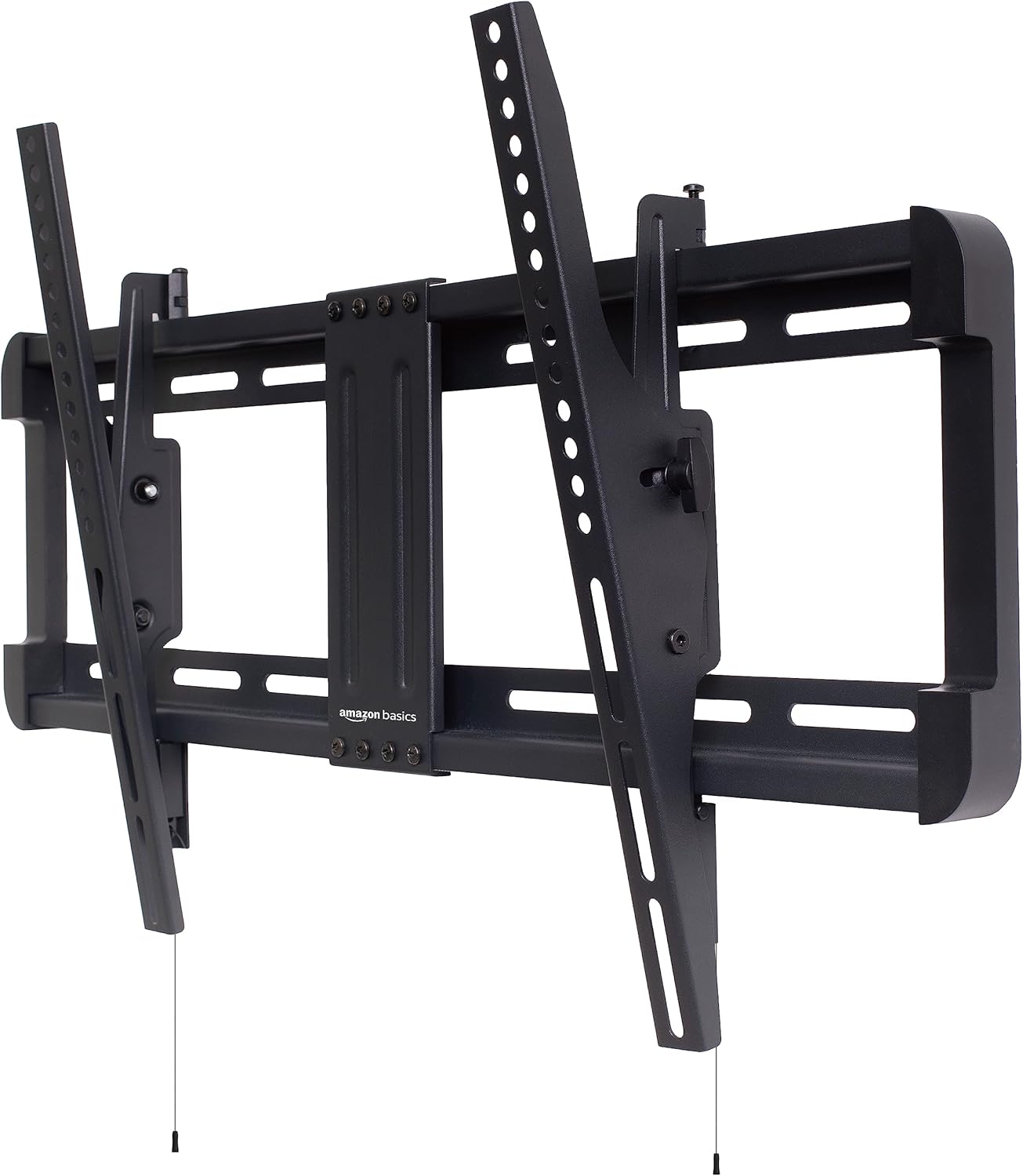 Amazon Basics Tilting TV Wall Mount with Horizontal Post Installation Leveling for 37" to 86" TVs, Wood Studs Compatible, Black
