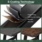 Patio Dining Table for 6,Large Rectangle Outdoor Table with Adjustable Umbrella Hole,63"x 38"x 28",Brown