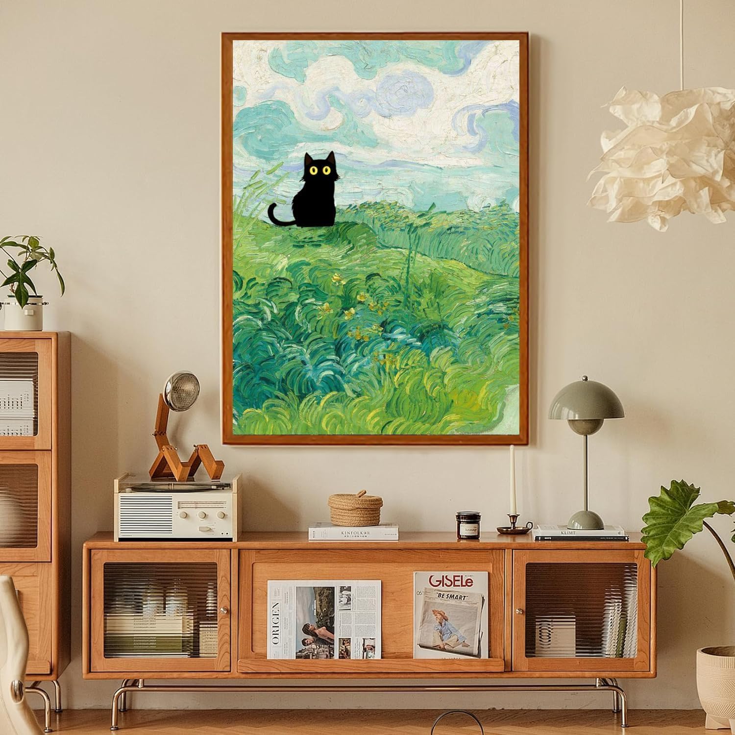 Adult Diamond Art Painting Kits-Black Cats Diamond Art Kits for Adults,5D Diamond Painting Kits,Full Round Diamond Arts Diamond Art Kits,Craft Home Wall Art Deco-12x16inches