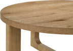 Coaster Home Furnishings - Kessler - Wood - End Table with Circular Surface, Cross Bracing, and Thick Top - Living Room - 23.5-Inch - Light Oak - 735987