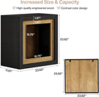 Tribesigns Modern End Table with Frame-Inspired Design, Rustic Wood Cube Rectangle Side Table with Large Storage Shelf, Industrial Sofa Couch Tables Accent for Living Room, Entrance