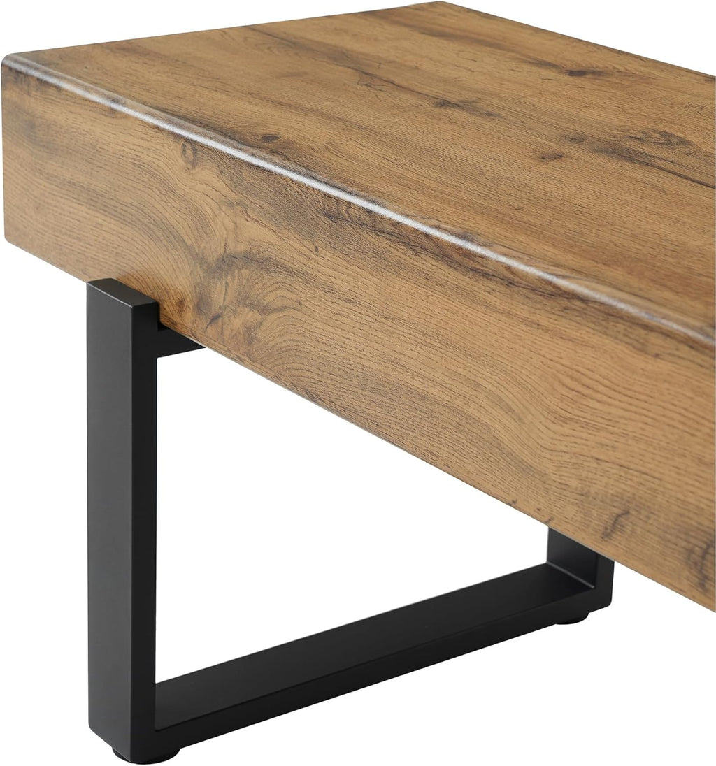 59" Dining Bench, Farmhouse Indoor Kitchen Table Benches, Industrial Shoe Bench, Entryway Benches, Natural Wood Wash