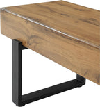 59" Dining Bench, Farmhouse Indoor Kitchen Table Benches, Industrial Shoe Bench, Entryway Benches, Natural Wood Wash