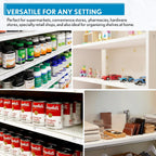 Clip Strip Corp. 50 Pack Shelf Dividers for Retail Stores, 1" H x 9-9/16" L, 15 mil Crystal Clear PVC Adhesive Mount Retail Shelf Separator, SD-1510