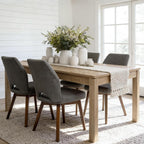 Farmhouse Dining Table, 70" Rectangular Wooden Kitchen Table for 4–6 People, Modern Dining Table & Home Office Desk for Family Gatherings and Study, Easy to Clean, Rustic
