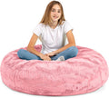Jaxx Cocoon 4 Foot Bean Bag Chair - Faux Fur, Rose Quartz
