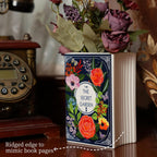 Ceramic Book Vase for Flowers, Home Decor, Cute Bookshelf Accent, Lovers Gifts, Unique Home/Bedroom/Office Decor (Small - Secret Garden)