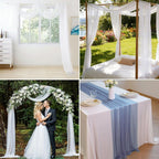 2 Panel Champagne Sheer Canopy Bed Curtains for Twin/Full/Queen/King Bed, 30"X118" Soft Breathable Voile Drapes - Flowy DIY Bedroom Decor for Standard Canopy Bed Frames