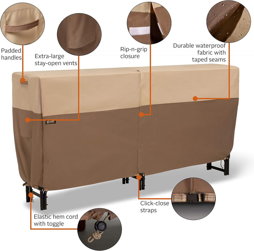 Classic Accessories Veranda's Best Waterproof Log Rack Cover, 96 x 24 x 42 Inch