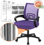 Topeakmart Executive Office Desk Chair Ergonomic Mesh Back Office Chair Adjustable Work Chair with Lumbar Support and Swivel Rolling Wheels for Home Office Conferecne Roon and Study, Purple