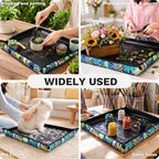 LIHAO Repotting Mat for Indoor Plants, 29.5 x 29.5 Inch Waterproof Oxford Potting Tray with Mess Control, Foldable Transplanting Tarp Gardening Gifts