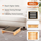 StrongTek 3.5" One Step Stool for Adults, Sturdy Wooden Riser with Non-Slip Rubber Top, 440 lb Capacity, No Assembly Required, Portable for Kitchen, Bathroom, Bedside, Kids & Seniors