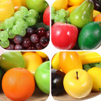 24 Pcs Artificial Fruits Pack Realistic Fake Fruit for Decoration Party Simulation Fruit Props for Photography Display Decoration Home Kitchen Lifelike Realistic Fake Fruits Strawberry, Mango, Bananas