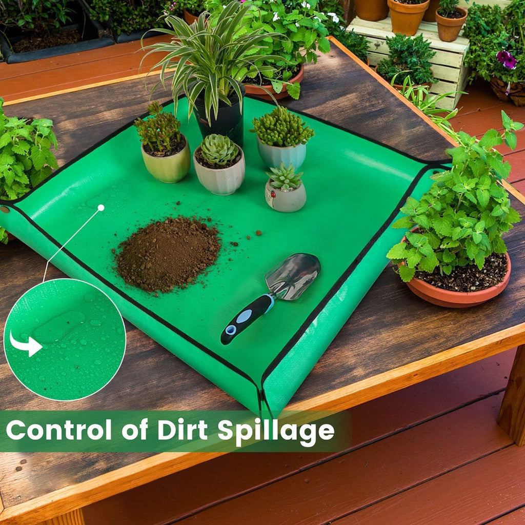 Waterproof Repotting Mat for Indoor Plants - Foldable Potting Mat for Mess-Free Planting Soil Change - Essential Gardening Tools for Plant Lovers