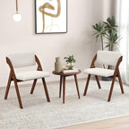 Byroce Folding Dining Chairs Set of 2, Non-Assembly Wood Kitchen Chairs with Upholstered Seat & Backrest, Portable Farmhouse Accent Furniture for Party, Wedding, Home Office, Walnut (1)