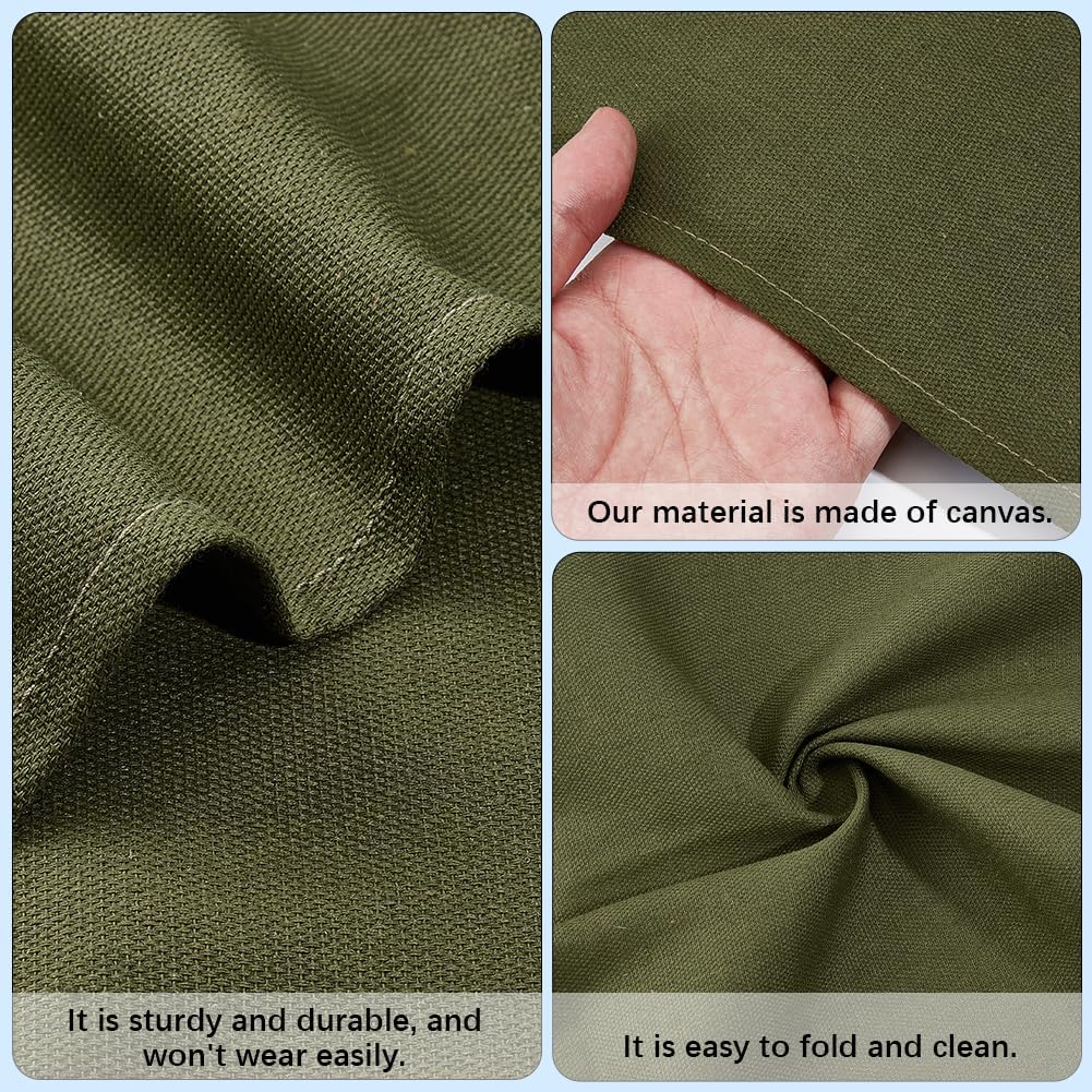 GORGECRAFT 118 * 43.5cm Beach Sling Patio Chairs Canvas Thicker Folding Chair Replacement Army Green Outdoor Chairs Cloth Replacements Reclining Sling Chair Fabric for Summer Vacation Sunbathing