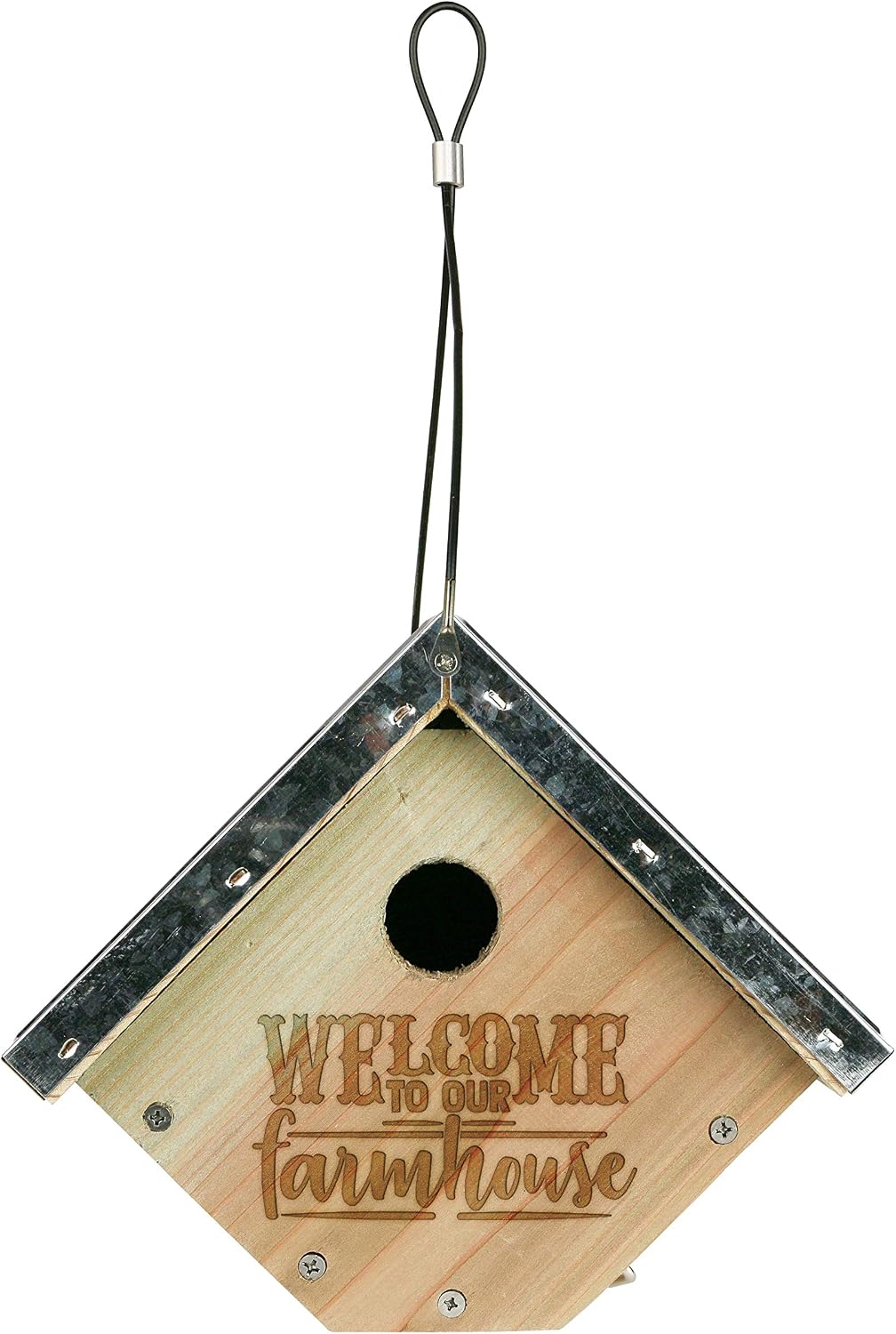 Wild Wings WWGH1-DECO Galvanized Weathered Cedar Wren House
