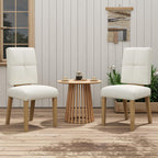 HOMRELEXA Wooden Dining Chairs Set of 4, Dining Room Chairs with Wood Legs, Cloud-Like Cushion & Reinforcement Structure Design for Kitchen/Living Room/Restaurant, Easy Assembly