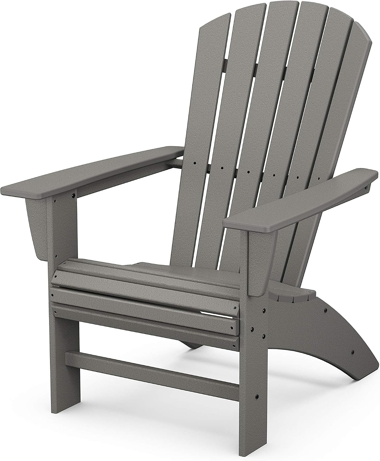 POLYWOOD Nautical 3-Piece Curveback Adirondack Chair Set with Side Table