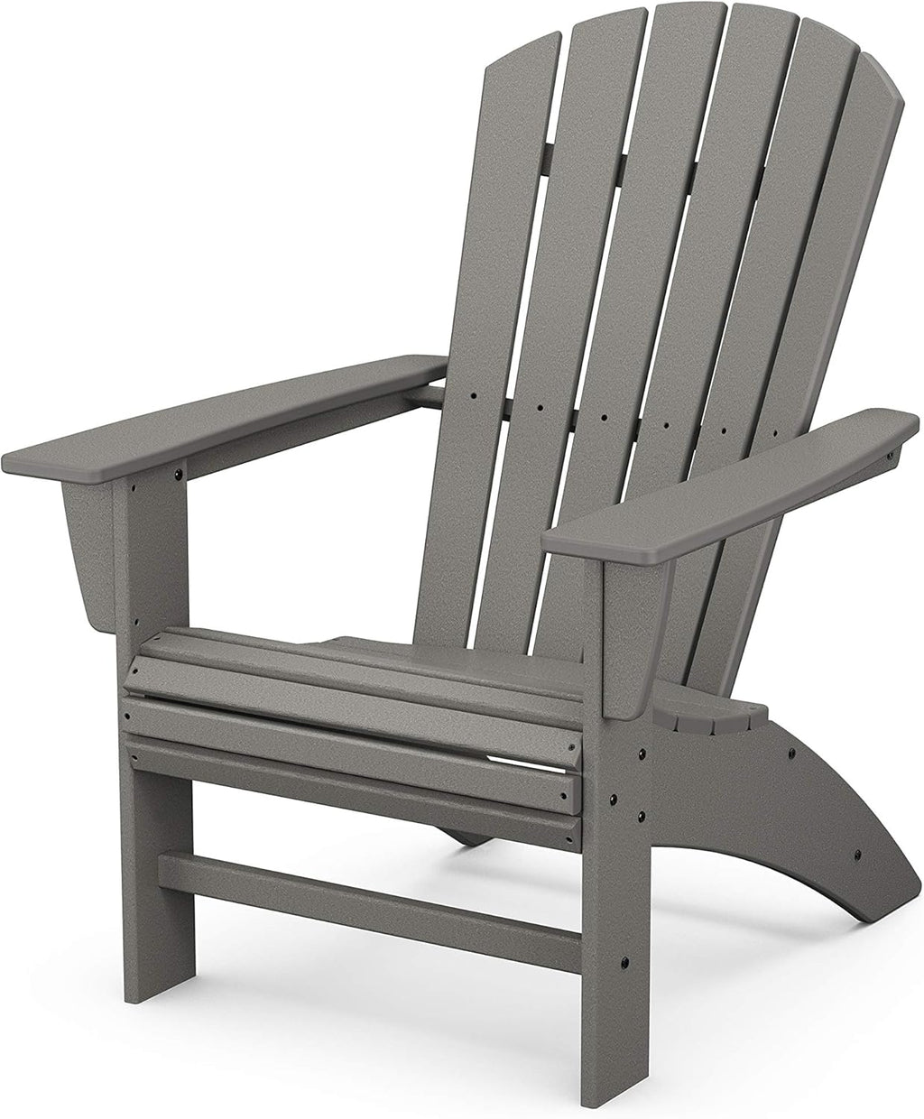 POLYWOOD Nautical Curveback Adirondack Chair, HDPE Outdoor Patio Furniture for Deck, Pool, Garden, Made in USA