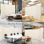 Paper Room Divider, Folding Privacy Screen, Portable Accordion Paper Partition for Temporary Space, Home Office, Events, Exhibitions, Easy Setup No Tools Needed (Style-B)