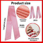 2 Pieces Christmas Wreath Sash for Front Door, Red Stripes Seersucker Sash Holiday Wedding Wreath Accessories for Home Baby Shower Birthday Decorations