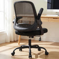 NEO CHAIR Office Chair Gaming Desk Computer Mesh Ergonomic Chair with Flip-up Arms Comfy Lumbar Support Adjustable Height Rolling Wheels Chair for Home Office (All Black)