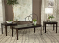 Dark Brown 3-Piece Coffee and End Table Set